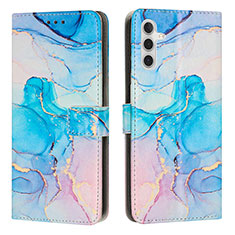Custodia Portafoglio In Pelle Fantasia Modello Cover con Supporto Y01X per Samsung Galaxy A04s Cielo Blu