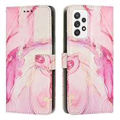 Custodia Portafoglio In Pelle Fantasia Modello Cover con Supporto Y01X per Samsung Galaxy A23 5G Rosa