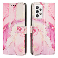 Custodia Portafoglio In Pelle Fantasia Modello Cover con Supporto Y01X per Samsung Galaxy A33 5G Rosa