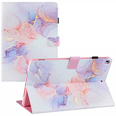 Custodia Portafoglio In Pelle Fantasia Modello Cover con Supporto Y02B per Apple iPad Pro 10.5 Bianco