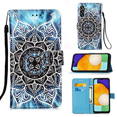 Custodia Portafoglio In Pelle Fantasia Modello Cover con Supporto Y02B per Samsung Galaxy A04s Multicolore