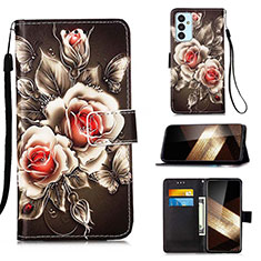 Custodia Portafoglio In Pelle Fantasia Modello Cover con Supporto Y02B per Samsung Galaxy A15 5G Nero