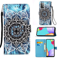 Custodia Portafoglio In Pelle Fantasia Modello Cover con Supporto Y02B per Samsung Galaxy A52s 5G Multicolore