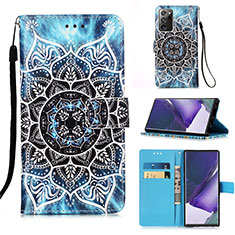 Custodia Portafoglio In Pelle Fantasia Modello Cover con Supporto Y02B per Samsung Galaxy Note 20 Ultra 5G Multicolore