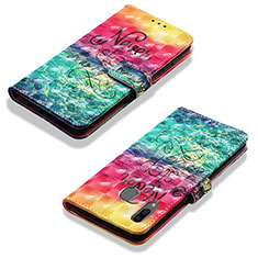 Custodia Portafoglio In Pelle Fantasia Modello Cover con Supporto Y03B per Samsung Galaxy A20 Rosso