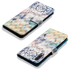 Custodia Portafoglio In Pelle Fantasia Modello Cover con Supporto Y03B per Samsung Galaxy A30S Azzurro