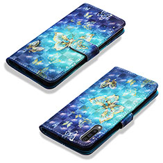 Custodia Portafoglio In Pelle Fantasia Modello Cover con Supporto Y03B per Samsung Galaxy A30S Cielo Blu