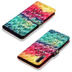 Custodia Portafoglio In Pelle Fantasia Modello Cover con Supporto Y03B per Samsung Galaxy A30S Rosso