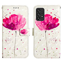 Custodia Portafoglio In Pelle Fantasia Modello Cover con Supporto Y03B per Samsung Galaxy A53 5G Rosa