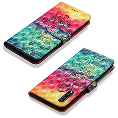 Custodia Portafoglio In Pelle Fantasia Modello Cover con Supporto Y03B per Samsung Galaxy A70 Rosso