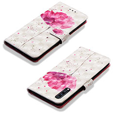 Custodia Portafoglio In Pelle Fantasia Modello Cover con Supporto Y03B per Samsung Galaxy A70S Rosa