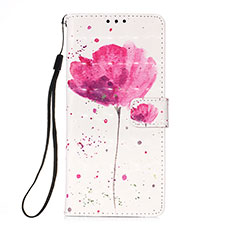 Custodia Portafoglio In Pelle Fantasia Modello Cover con Supporto Y03B per Samsung Galaxy M02 Rosa