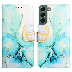 Custodia Portafoglio In Pelle Fantasia Modello Cover con Supporto Y03B per Samsung Galaxy S22 Plus 5G Verde