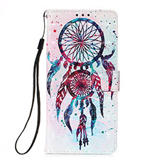 Custodia Portafoglio In Pelle Fantasia Modello Cover con Supporto Y03B per Xiaomi Redmi Note 9 Pro Azzurro