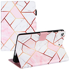 Custodia Portafoglio In Pelle Fantasia Modello Cover con Supporto Y04B per Apple iPad Mini 5 (2019) Rosa