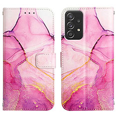 Custodia Portafoglio In Pelle Fantasia Modello Cover con Supporto Y04B per Samsung Galaxy A23 5G Rosa Caldo