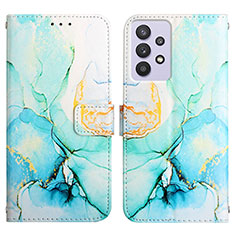 Custodia Portafoglio In Pelle Fantasia Modello Cover con Supporto Y04B per Samsung Galaxy A32 5G Verde