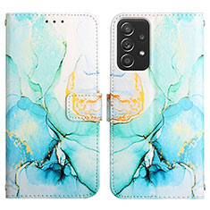 Custodia Portafoglio In Pelle Fantasia Modello Cover con Supporto Y04B per Samsung Galaxy A53 5G Verde
