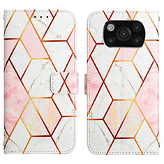 Custodia Portafoglio In Pelle Fantasia Modello Cover con Supporto Y04B per Xiaomi Poco X3 NFC Bianco