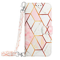 Custodia Portafoglio In Pelle Fantasia Modello Cover con Supporto YB1 per Sony Xperia 1 V Bianco