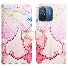 Custodia Portafoglio In Pelle Fantasia Modello Cover con Supporto YB1 per Xiaomi Poco C55 Rosa