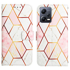 Custodia Portafoglio In Pelle Fantasia Modello Cover con Supporto YB1 per Xiaomi Redmi Note 12 5G Bianco
