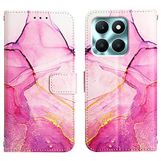 Custodia Portafoglio In Pelle Fantasia Modello Cover con Supporto YB4 per Huawei Honor X6a Rosa Caldo