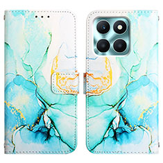 Custodia Portafoglio In Pelle Fantasia Modello Cover con Supporto YB4 per Huawei Honor X6a Verde