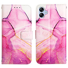 Custodia Portafoglio In Pelle Fantasia Modello Cover con Supporto YB4 per Samsung Galaxy A04 4G Rosa Caldo