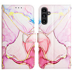 Custodia Portafoglio In Pelle Fantasia Modello Cover con Supporto YB4 per Samsung Galaxy A25 5G Rosa