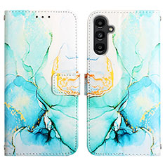 Custodia Portafoglio In Pelle Fantasia Modello Cover con Supporto YB4 per Samsung Galaxy A25 5G Verde
