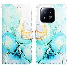 Custodia Portafoglio In Pelle Fantasia Modello Cover con Supporto YB4 per Xiaomi Mi 13 5G Verde