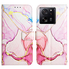 Custodia Portafoglio In Pelle Fantasia Modello Cover con Supporto YB4 per Xiaomi Mi 13T 5G Rosa