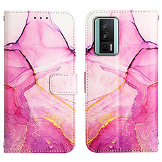 Custodia Portafoglio In Pelle Fantasia Modello Cover con Supporto YB4 per Xiaomi Redmi K60 5G Rosa Caldo