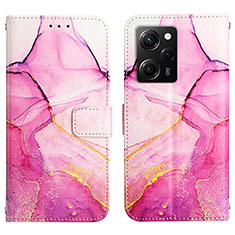 Custodia Portafoglio In Pelle Fantasia Modello Cover con Supporto YB4 per Xiaomi Redmi Note 12 Pro Speed 5G Rosa Caldo