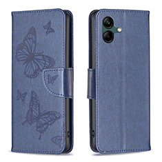 Custodia Portafoglio In Pelle Farfalla Cover con Supporto B01F per Samsung Galaxy A04 4G Blu