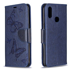 Custodia Portafoglio In Pelle Farfalla Cover con Supporto B01F per Samsung Galaxy A10s Blu