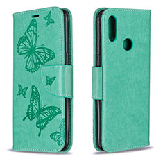 Custodia Portafoglio In Pelle Farfalla Cover con Supporto B01F per Samsung Galaxy A10s Verde