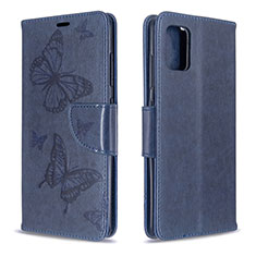 Custodia Portafoglio In Pelle Farfalla Cover con Supporto B01F per Samsung Galaxy A51 5G Blu