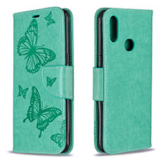Custodia Portafoglio In Pelle Farfalla Cover con Supporto B01F per Samsung Galaxy M01s Verde