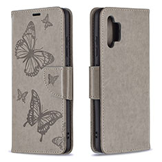 Custodia Portafoglio In Pelle Farfalla Cover con Supporto B01F per Samsung Galaxy M32 5G Grigio