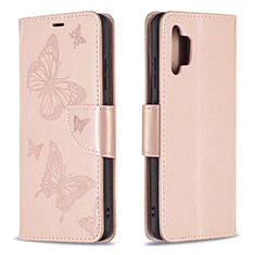 Custodia Portafoglio In Pelle Farfalla Cover con Supporto B01F per Samsung Galaxy M32 5G Oro Rosa