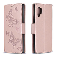 Custodia Portafoglio In Pelle Farfalla Cover con Supporto B01F per Samsung Galaxy Note 10 Plus 5G Oro Rosa