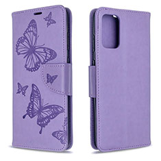 Custodia Portafoglio In Pelle Farfalla Cover con Supporto B01F per Samsung Galaxy S20 5G Lavanda