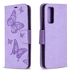 Custodia Portafoglio In Pelle Farfalla Cover con Supporto B01F per Samsung Galaxy S20 Lite 5G Lavanda