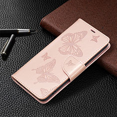 Custodia Portafoglio In Pelle Farfalla Cover con Supporto B13F per Samsung Galaxy S21 5G Oro