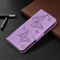 Custodia Portafoglio In Pelle Farfalla Cover con Supporto B13F per Samsung Galaxy S21 FE 5G Lavanda