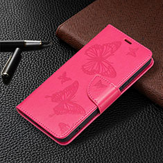 Custodia Portafoglio In Pelle Farfalla Cover con Supporto B13F per Samsung Galaxy S23 Plus 5G Rosa Caldo