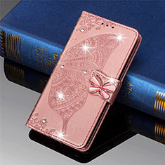 Custodia Portafoglio In Pelle Farfalla Cover con Supporto L01 per Xiaomi Mi 11 5G Rosa