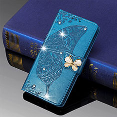 Custodia Portafoglio In Pelle Farfalla Cover con Supporto L01 per Xiaomi Mi 11 Lite 4G Blu
